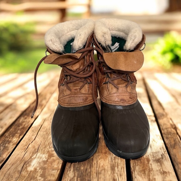 Vintage Kaufman SOREL Alpine Boots - Made in Canada - Women\'s Size 11 - Tan/Navy main image 7